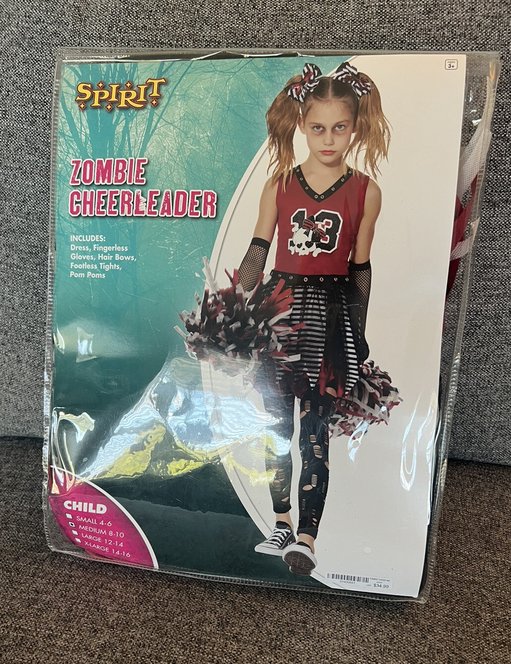 Spirit Halloween Zombie Cheerleader Costume Medium 8… Gem