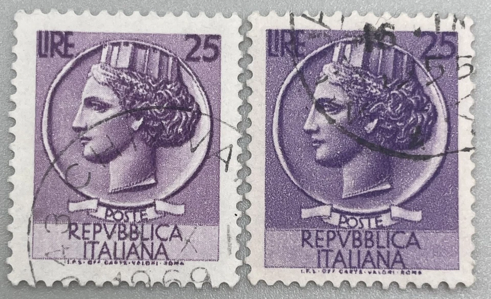 Twenty Five (25) Vintage 50/25/10 lire Italian stamps - Image 3 of 4