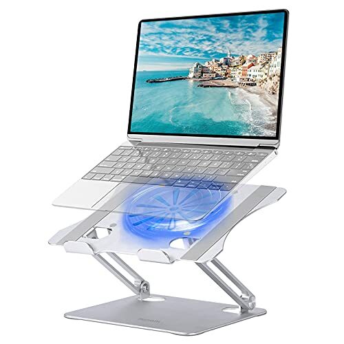 Cooling Laptop Stand with Adjustable Height and Foldable Design-image