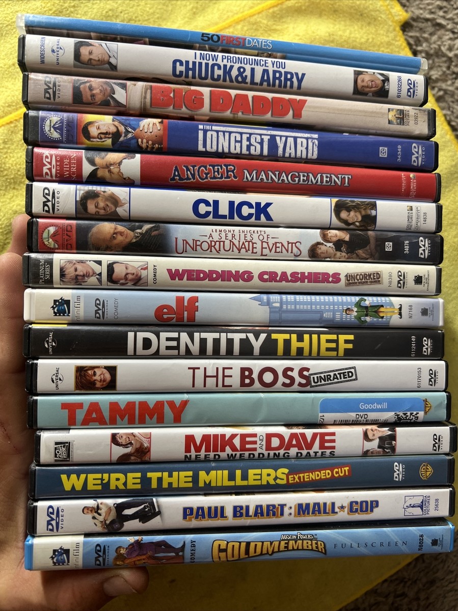 16 Dvds Adam Sandler Melissa McCarthy Goldmember Elf Paul Blart