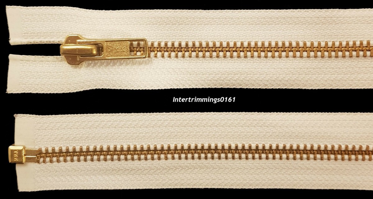 YKK ZIP, WHITE, 28