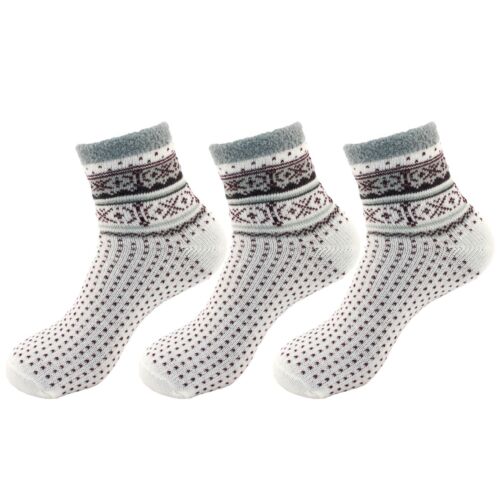 Double Layer Thick Soft Warm Fuzzy Home Cabin Crew Ankle Socks, 3 or 4 Pairs - Picture 5 of 23