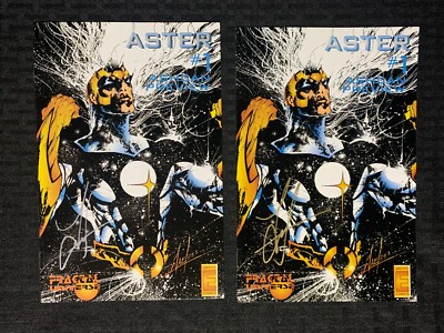 1994 ASTER Ashcan/Preview #1 FVF 7.0 Signed (Silver & Gold) by Jae Lee LOT of 2