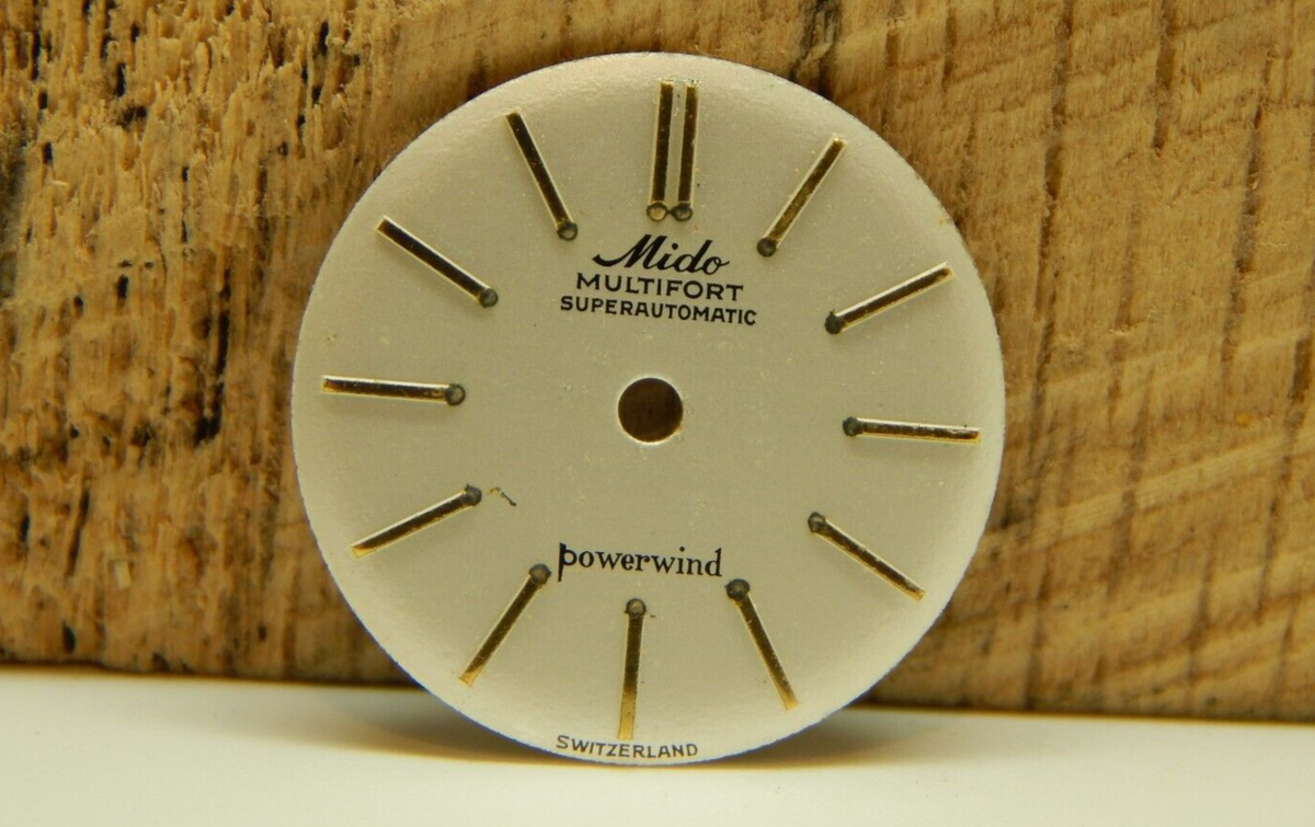 Vintage Mido Watch Dial Pearl Multifort Superautomatic Powerwind