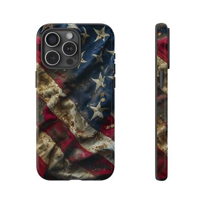 Phone Case for iPhone, Pixel, Samsung Galaxy - American USA Flag Rustic Cover