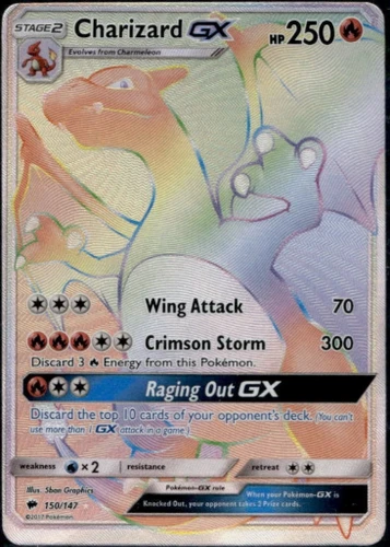 Charizard GX (Secret) 150/147 Sm-Burning Shadows Holo