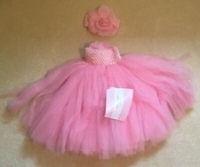 NEW Heart to Heart BABY TUTU photo prop w/ headband - Pink Flower Dress NWT SLVT