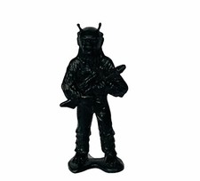 Tim Mee vtg plastic toy figure space galaxy laser timmee Black alien monster vtg