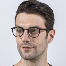 Vintage Round Eyeglass Frames Retro Lightweight Pure Titanium Glasses Unisex