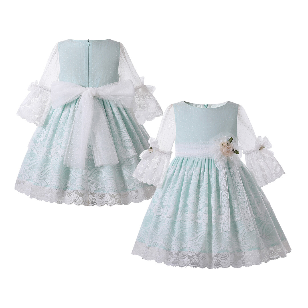 Kids Girl Easter Lace Dresses Princess Party Prom Layered Summer Bell Sleeve US Kids Girl Easter Lace Dresses Princess Party Prom Layered Summer Bell Sleeve US