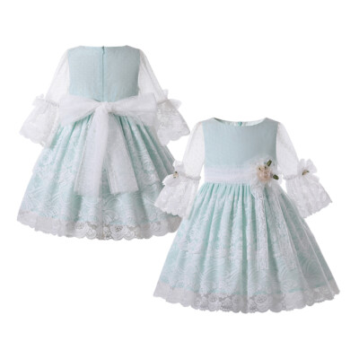 open lace back dress Easter Dress for Girls Luxury English Garden Gown