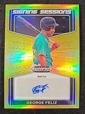 George Feliz 2022 Panini Prizm Draft AUTO GOLD PRIZM #10/10 SIGNING SESSIONS 