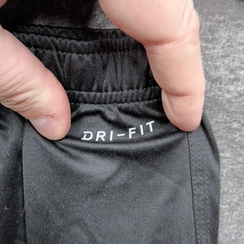 Nike Shorts Boys Medium Black Dri Fit Basketball Sports Bottoms Big Swoosh Logo - Picture 11 of 14