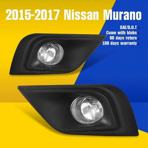 For 1517 Nissan Murano Fog Lights Clear Driving Front Lamps Wiring Kit