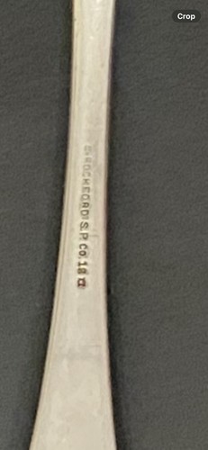 2 Rockford Silverplate Co Oneida Spoons Floral Pattern Cottage Core ~6" L Polish - Picture 7 of 7