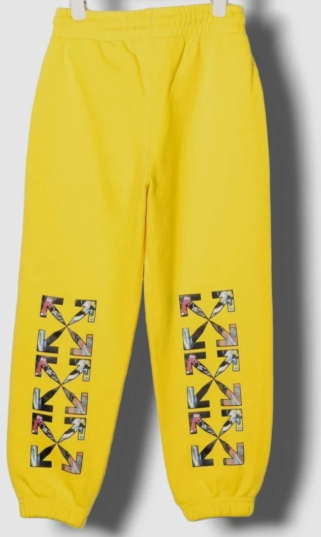 Off white yellow sweatpants sales