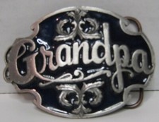 Grandpa Grandfather- Memories 1988 Siskiyou Vintage A-80 Made in USA belt buckle