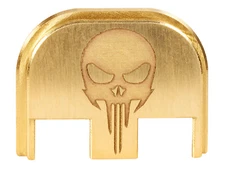 Slide Cover Back Plate Brass for Glock 17 19 19X Gen 5 Accessories, NDZ Skull