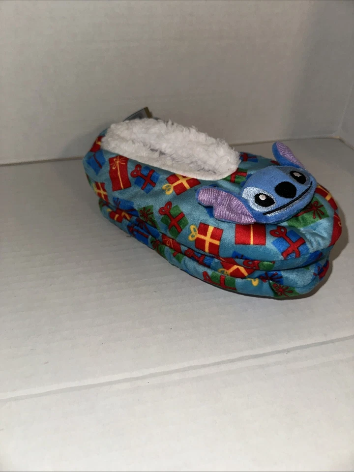 Stitch Disney Fuzzy Babba Zapatilla Calcetines 7-9.5 Navidad Antideslizantes Nuevos Foto 3 de 3