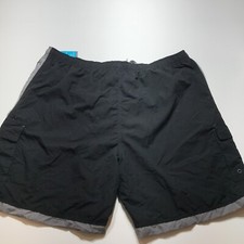 Burnside Swim Trunks Mens Size 4XL Black Lined Pockets Quick Dy UV Protect NWT