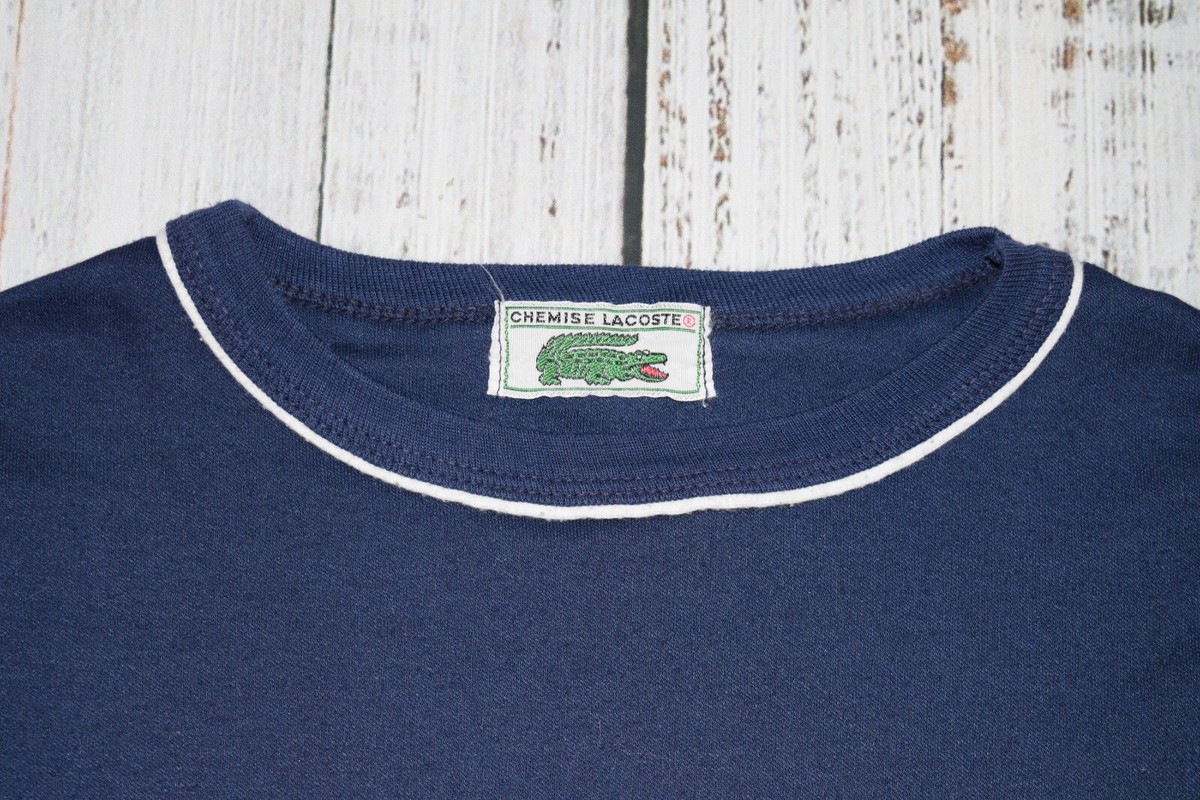 VTG 60S 70S CHEMISE LACOSTE 50/50 T-SHIRT GREEN GATOR RARE