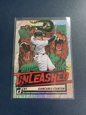 2021 Donruss Giancarlo Stanton Unleashed Vector Parallel Panini Foil Yankees