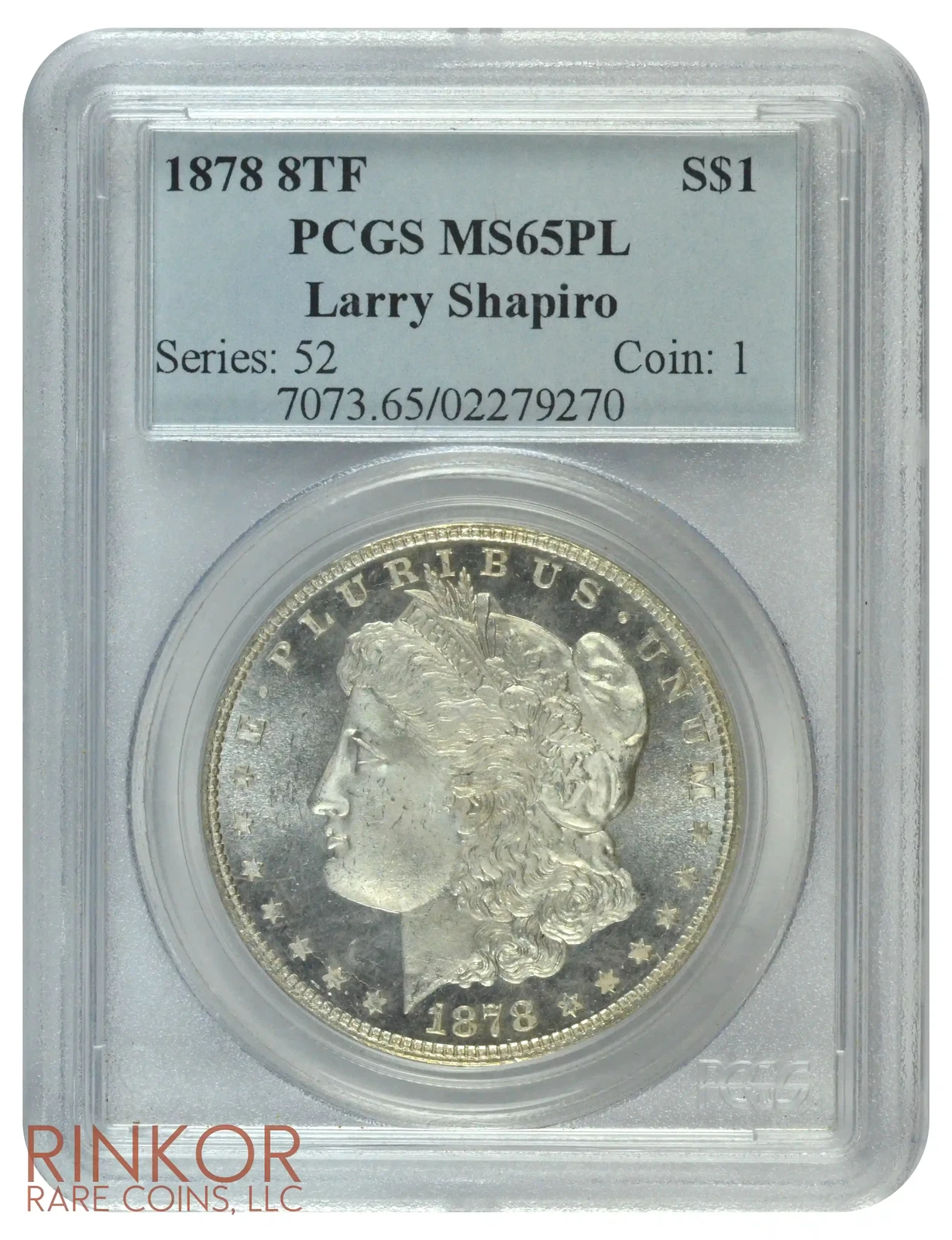 1878 8TF $1 Morgan Dollar VAM 3 Spiked Eye PCGS MS 65 PL