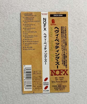 NOFX HEAVY PETTING ZOO 1996 CD OBI Japan Edition With lyrics in