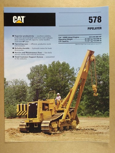 Caterpillar CAT Pipelayer 5 BROCHURE LOT 561M 572R 578 583R 589 - Picture 4 of 6