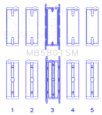 #ad King for BMW S63 Crankshaft Main Bearing Set $170.49