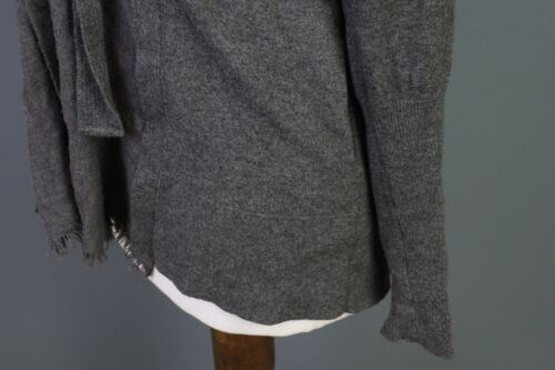 BRUNELLO CUCINELLI Cashmere Gray Lagenlook Knit Cape Cardigan Sweater Size M - Picture 7 of 17