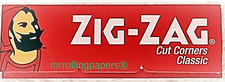 Zig Zag Rolling Papers Classic Red Cut Corners 60 Lvs/PK Discounts USA SHIPPED 