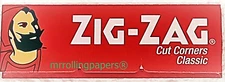 Zig Zag Rolling Papers Classic Red Cut Corners 60 Lvs/PK *Discounts*USA SHIPPED*