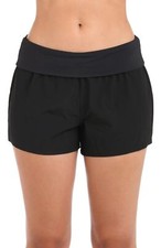 La Blanca Women's All Aboard 3" Board Short, Black//All Aboard, XL
