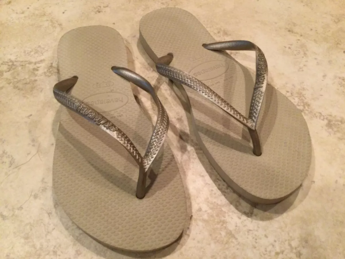 Havaianas Women s Flip Flops Slim Style Sandals Beige nude Sexy Sandals 35 36