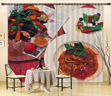 3D Restaurant Gourmet ZHUA3490 Photo Curtain Window Blockout Fabric Amy 2023