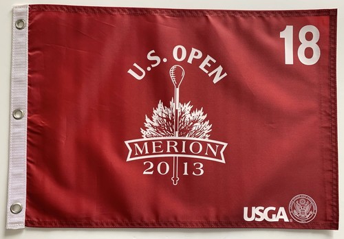 2013 U.S. Open flag merion golf red silkscreen justin rose wins pga new - Picture 10 of 12