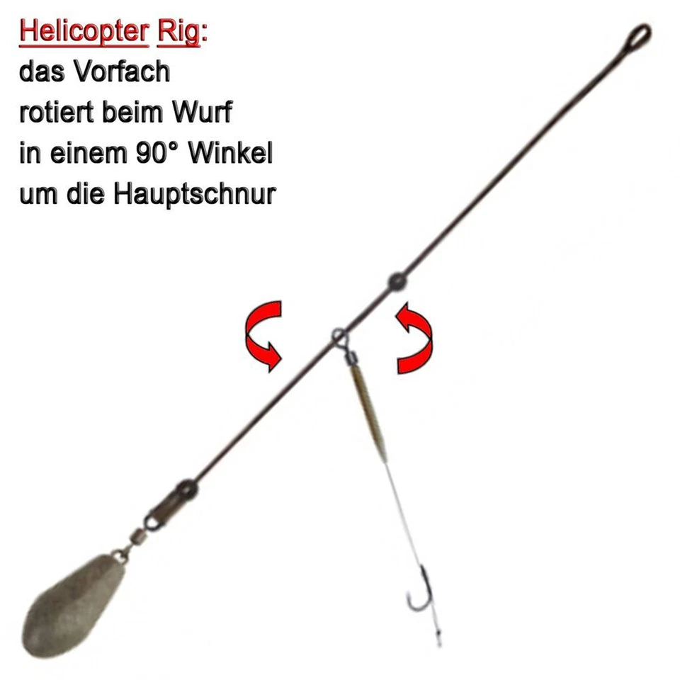 Komplett Karpfen Montage Kit HELICOPTER RIG SUPER CARP Ready Heli Helikopter Set - Bild 4 von 4