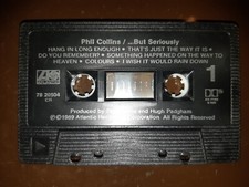 PHIL COLLINS - BUT SERIOUSLY - Cassette Tape ONLY 1989, WEA CANADA 