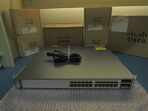 Cisco WS-C3750E-24PD-E 24 Port PoE GiG IP Service Switch. 90 Da Wrnty Real time. - Picture 3 of 4