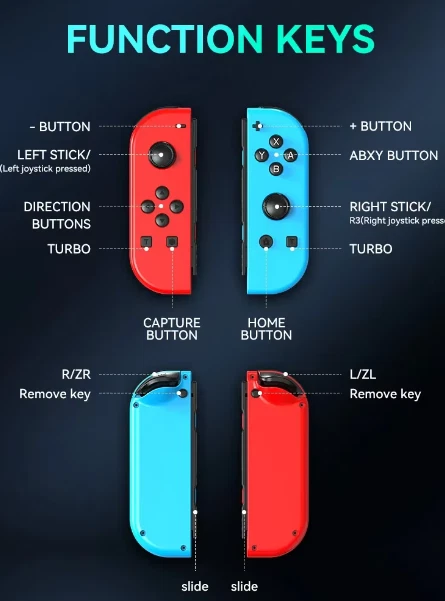 Pikachu) Wireless Controller For Nintendo Switch, OLED, Lite Gamepad Joystick - Image 3 of 4