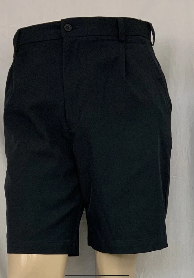 Pantalones Cortos de Golf Slazenger 32 Plisados Negros 100% Poli Hechos en Madagascar YGI N2-442 Foto 3 de 4