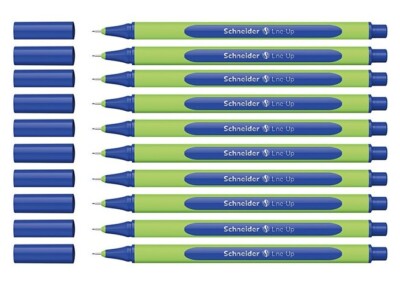 10 x Schneider Fineliner Filzstift Line-Up 0,4mm metallgefasste Spitze blau