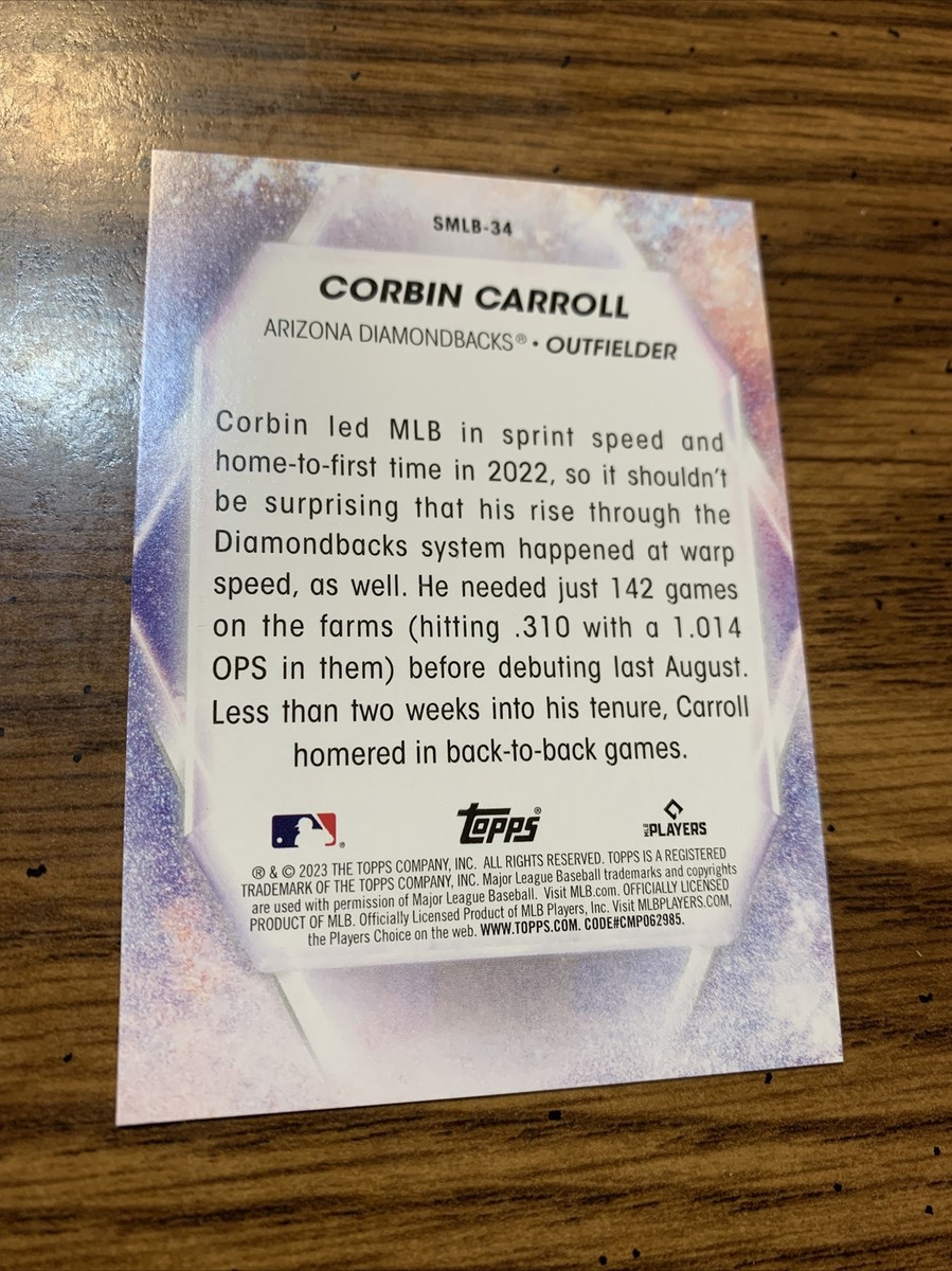 Corbin Carroll 2023 Topps Series 2 Stars Of MLB Rookie RC Corbin Carroll 2023 Topps Series 2 Stars Of MLB Rookie RC