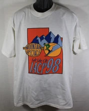 VTG IACP Tech Conference T-Shirt Skiing Themed 98' Size Large Oracle Salt Lake
