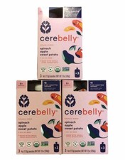 Lot of 12 Cerebelly Smoothie-Style Organic Baby Puree 4 oz. J2