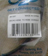 C2G 41357 Micro HDMI Male to HDMI Female Adapter Converter Dongle