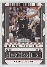 2020-21 Panini Contenders Draft Picks Variation Game Ticket Red CJ McCollum 0t4g