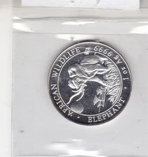 2016 1 oz Ag Silver 100 Shillings Somali Republic African Wildlife Elephant