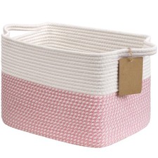Woven Storage Basket, 13" x 10" x 9" Storage Baskets for Organizing, Rope Gif...